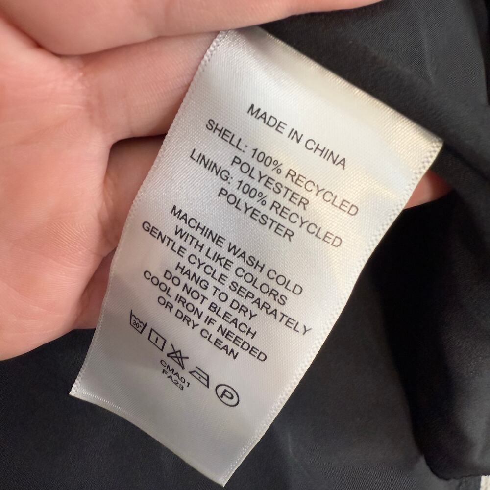 Quince Chiffon Smoked Mini Dress, Black, S - Picture 6 of 7